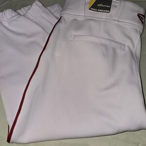 Easton White Softball Knicker Pants with Red Piping NWT Size Medium